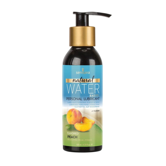 Съедобный лубрикант со вкусом персика на водной основе Sensuva Natural Water-Based Peach, 125 ml