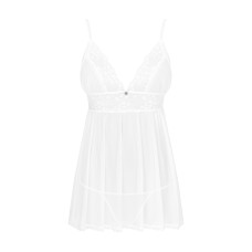 Пеньюар і трусики, чорні Obsessive Heavenly Babydoll & Thong Black, M/L
