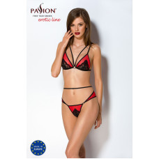 Комплект білизни (бра, трусики), червоний Passion Peonia Set Red, L/XL