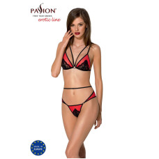 Комплект білизни (бра, трусики), червоний Passion Peonia Set Red, L/XL