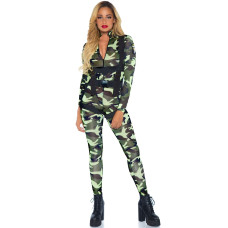 Эротический костюм десантницы (комбинезон и портупея) Leg Avenue Pretty Paratrooper, XL
