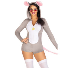 Комбинезон-костюм мышки с капюшоном Leg Avenue Comfy Mouse, S