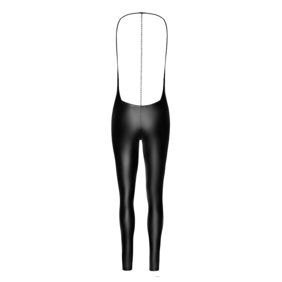 Комбинезон с украшением из стразов на спине Noir Handmade F306 Mirage Catsuit with Jewelry Rhinestone Chain Adorning the Back, S