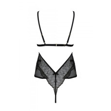 Боди (открытая спина, низ стринги), чёрное Passion AMBERLY BODY black, S/M