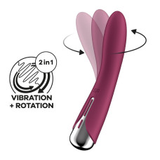Вібратор точки G з обертанням, 2 мотори, червоний Satisfyer Spinning Vibe 1 Red