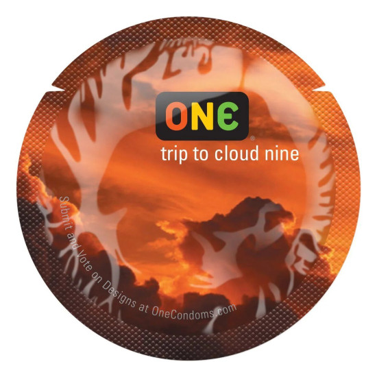 Оранжевый презерватив ONE Color Sensations Orange, 1 шт