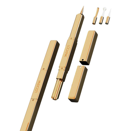 Эксклюзивный тиклер с пятью насадками, золотистый Lockink 5-Head Flirting Tickler Golden