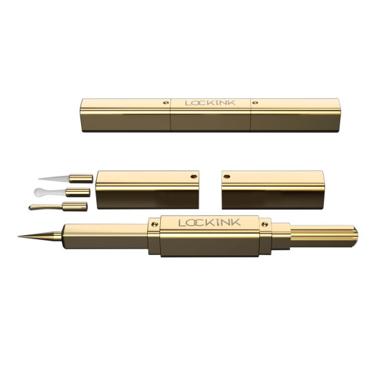 Эксклюзивный тиклер с пятью насадками, золотистый Lockink 5-Head Flirting Tickler Golden