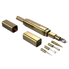Эксклюзивный тиклер с пятью насадками, золотистый Lockink 5-Head Flirting Tickler Golden