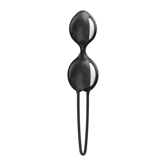 Вагинальные шарики, 2 шт, черные, диаметр 3.2 и 3.6 см Fun Factory SMARTBALLS DUO Black