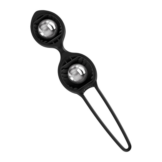 Вагинальные шарики, 2 шт, черные, диаметр 3.2 и 3.6 см Fun Factory SMARTBALLS DUO Black
