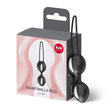 Вагинальные шарики, 2 шт, черные, диаметр 3.2 и 3.6 см Fun Factory SMARTBALLS DUO Black