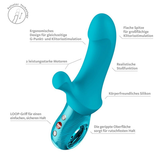 Пульсатор, бирюзовый Fun Factory Bi Stronic Curve Aquamarine