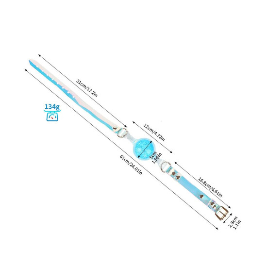 Кляп, синий, с большим шариком Liebe Seele Crystal Ball Gag - Blue (Large Ball)