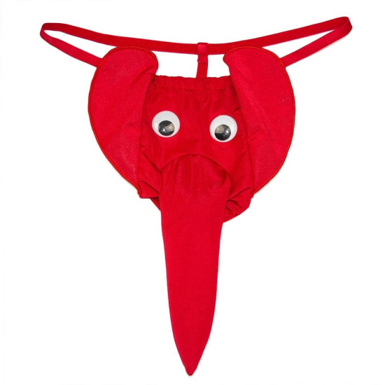 Мужские эротические трусы, красные Слоник