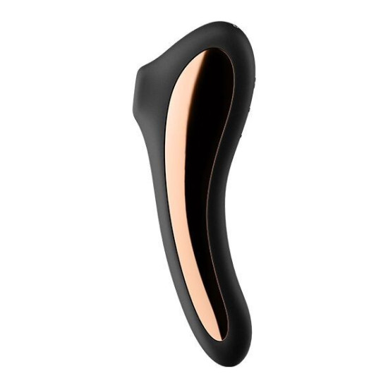 Вакуумний стимулятор з вібрацією, чорний Satisfyer Dual Kiss Black