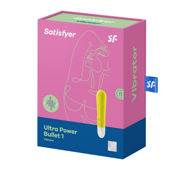 Вібропуля перезаряджається, жовта Ultra Power Bullet 1 Yellow