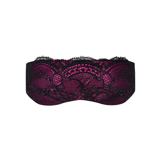 Obsessive Roseberry Mask Pink (пом'ята упаковка!!!) - атласна маска для сну, прикрашена мереживом
