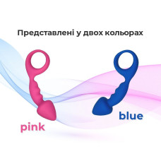 Блакитна анальна пробка зі стимулюючою ніжкою, макс. діаметр 2,5 см Adrien Lastic Budy Blue