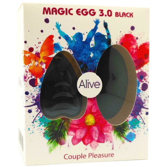 Віброяйце чорного кольору з пультом ДУ Alive Magic Egg 3.0 Black
