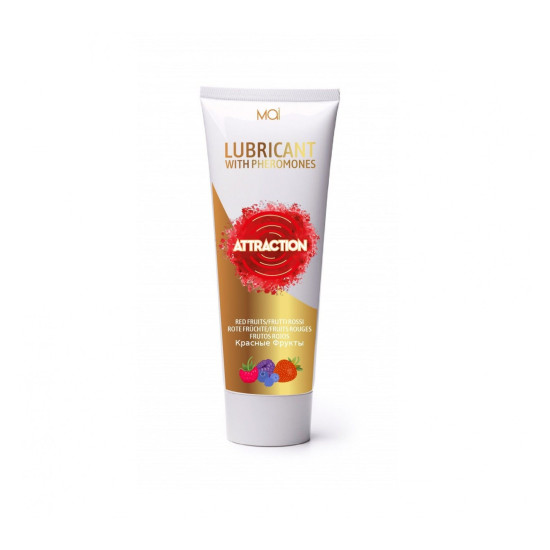 Змазка з фруктовим ароматом на водній основі з феромонами MAI Attraction Red Fruits, 75 ml