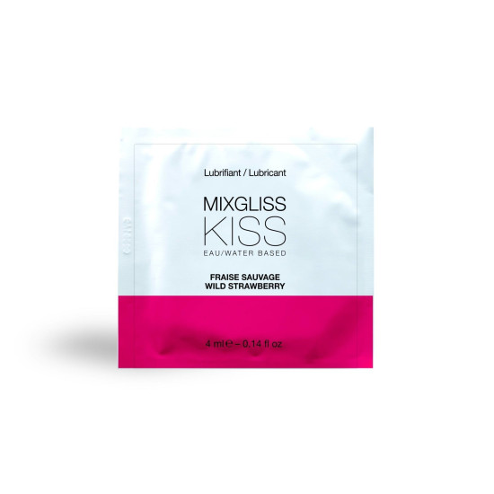 Пробник лубриканта з ароматом полуниці MixGliss KISS Wild Strawberry, 4 ml