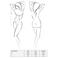 Боді монокіні чорного кольору з глибоким декольте PETRA BODY Passion Exclusive Black, L/XL