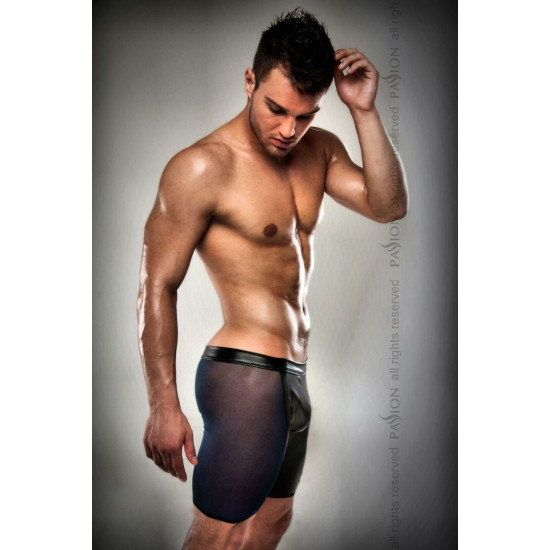Прозрачные мужские шортики, черные Passion 026 Short Black, S/M