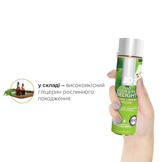 Распродажа!!! Смазка на водной основе JO H2O - Green Apple (120 мл) (cрок 01.12.2023)