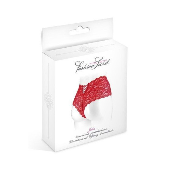 Трусики красного цвета с открытой промежностью Fashion Secret JULIA Red