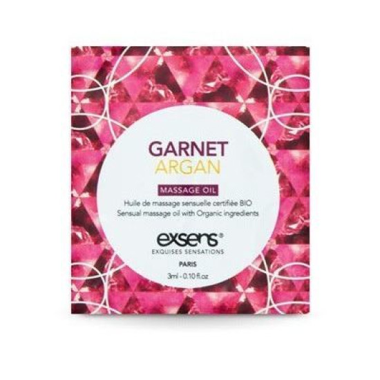 Пробник масажної олії з ароматом аргани EXSENS Garnet Argan, 3 ml