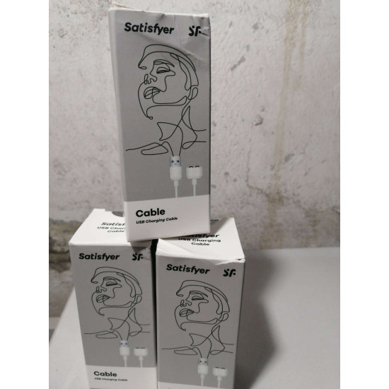 Зарядка (запасний кабель) для іграшок Satisfyer USB charging cable White (пом'ята упаковка!!!)