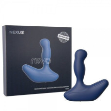 Массажер простаты с вращающейся головкой, синий, диаметр 3,2 см Nexus Revo New Blue