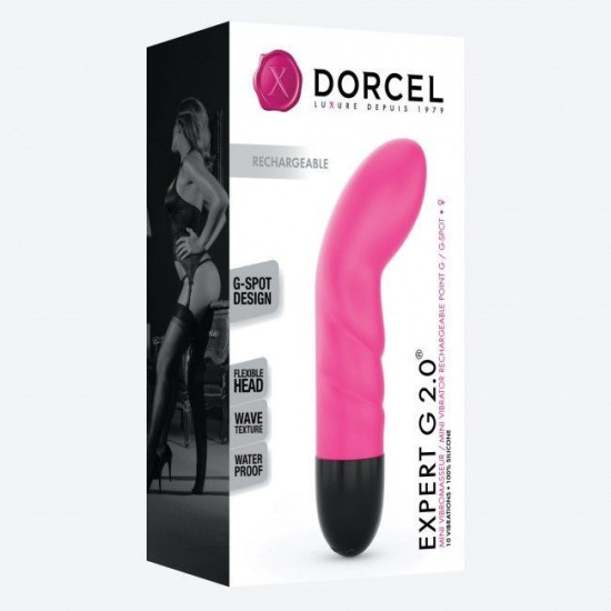 Вибратор для точки G малинового цвета, перезаряжаемый Dorcel Expert G 2.0 Magenta