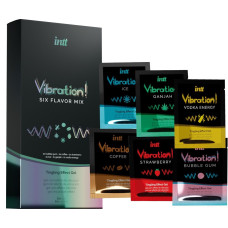 Набор пробников жидкого вибратора (шесть вкусов) Intt Vibration Six Flavor Mix, 12x5 ml