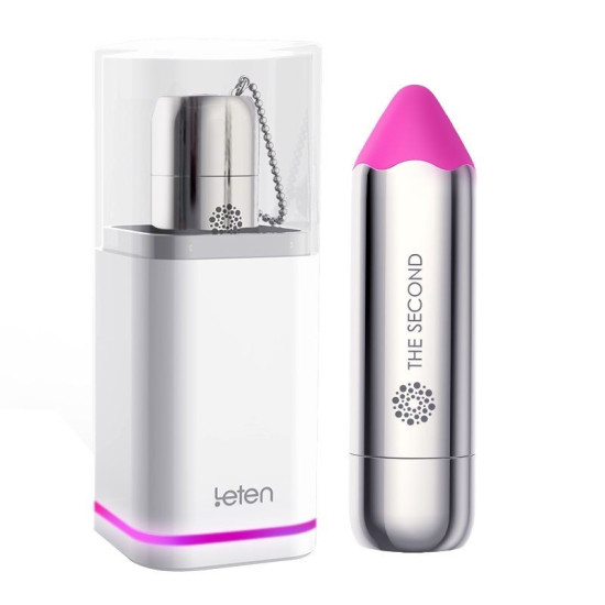 Вібропуля з індукційною зарядкою водонепроникна, рожева Leten The Second Pretty Pink