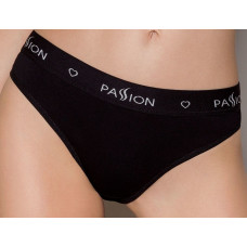 Трусики-сліпи з бавовни з еластаном, чорні Passion PS004 Panties Black, S