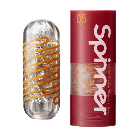 Мастурбатор с упругой стимулирующей спиралью внутри Tenga Spinner 05 Beads