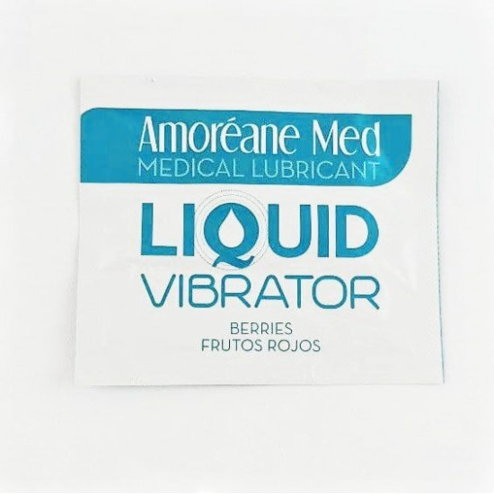 Пробник лубриканта з ефектом вібрації Amoreane Med Liquid Vibrator Berries, 2 ml