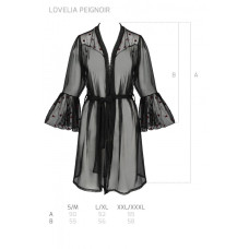 Пеньюар, чорний Lovelia Peignoir Black, L/XL
