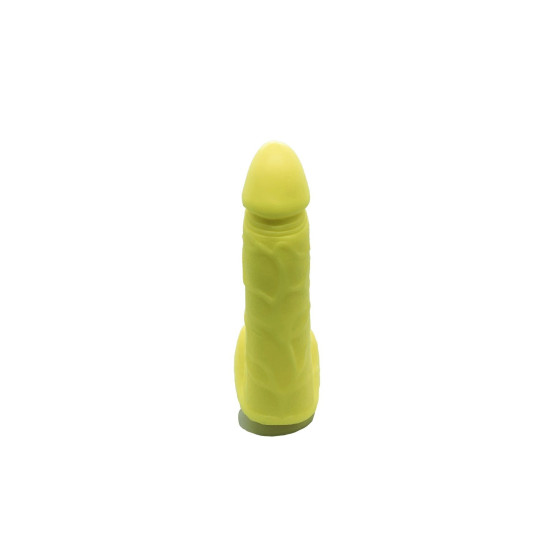 Крафтове мило-член із присоскою, натуральне, жовте Чистий Кайф Yellow, S