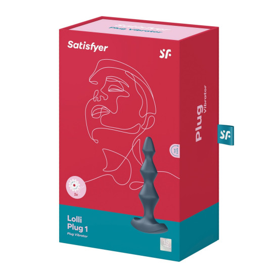 Анальный стимулятор-бусины с двумя моторами, темно-зеленый Satisfyer Lolli-Plug 1 Dark Teal