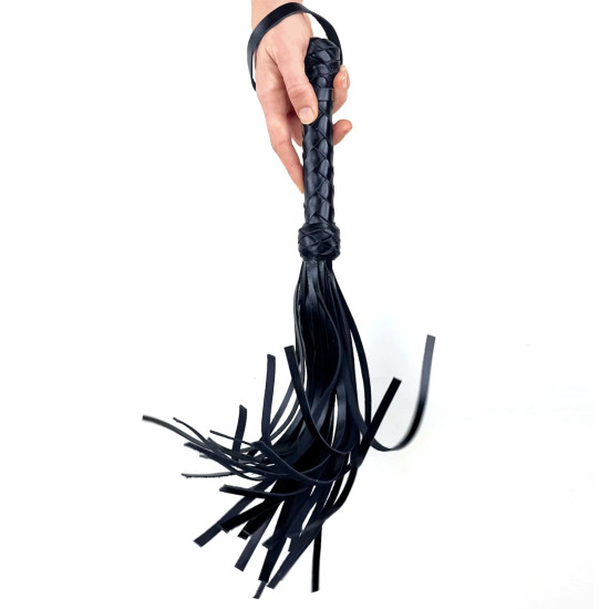 Маленький флоггер / мартинет, 30 хвостов по 35 см, черный Small Flogger Black