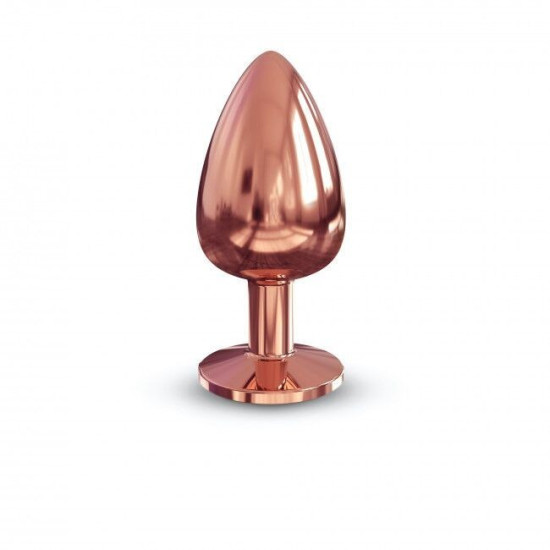 Металева анальна пробка з чорним кристалом, макс. діаметр 4,1 см Dorcel Diamond Plug L
