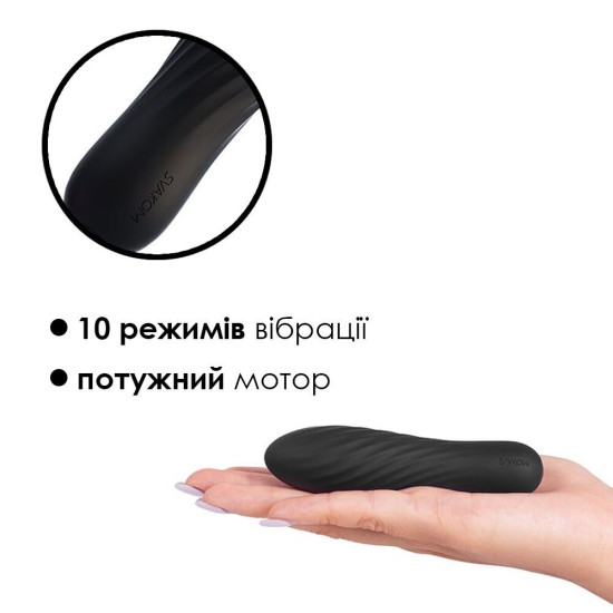 Потужний міні-вібратор, чорний Svakom Tulip Black