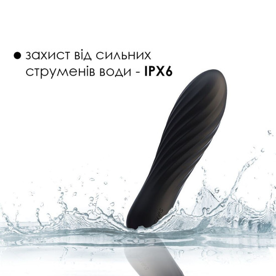 Потужний міні-вібратор, чорний Svakom Tulip Black