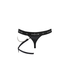 Мужские трусики танга с подвязкой, черные Passion 058 Thong Bill Black, L/XL