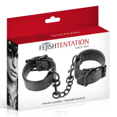 Регульовані наручники зі знімним ланцюжком на карабінах Fetish Tentation Adjustable Handcuffs