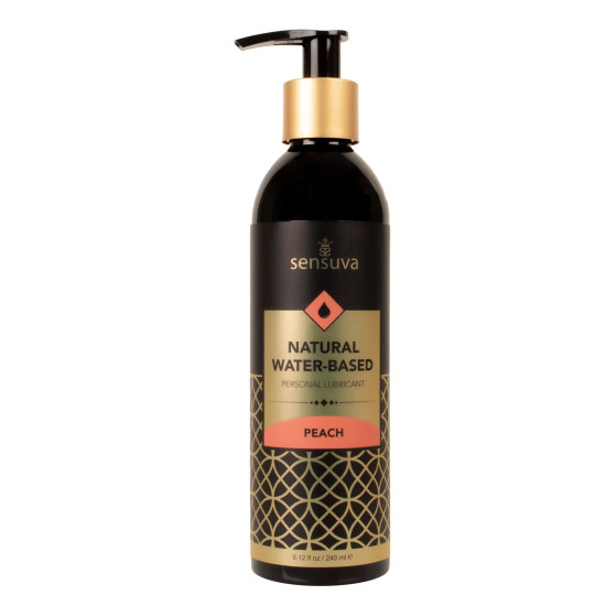 Їстівна змазка зі смаком персика на водній основі Sensuva Natural Water-Based Peach, 240 ml