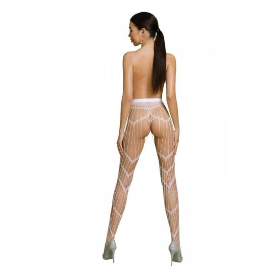 Эротические колготки-бодистокинг, белые Passion ECO S006 White